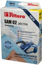 Пылесборники Filtero SAM 02 (4) Экстра