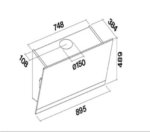 Вытяжка Falmec TRIM 90 Ceramic Concrete Blend Арт. CTQN90.E1P2#ZZZE491F