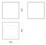 Вытяжка Falmec RUBIK E.ION GLASS WHITE 42cm Арт. CERN42.E0P6#ZZZF441F