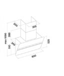 Вытяжка Falmec FLIPPER 85 NRS P.E. VETRO BIANCO Арт. CFPN85.E2P2#ZZZF490F