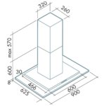 Вытяжка Falmec KRISTAL ISOLA Арт. CKRI90.E0P1#I491F