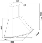 Вытяжка Falmec FUTURA ANG.100cm Арт. CFUA00.E0#CRII461F
