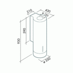 Вытяжка Falmec POLAR/LIGHT STEEL 35 Арт. CPON90.E2P1#ZZZI491F
