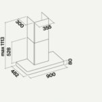 Вытяжка Falmec STILO NRS 90 FASTEEL Арт. CSZN90.E0P2#FALI490F