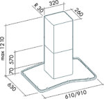 Вытяжка Falmec ASTRA IS GLASS 90cm Арт. CASI90.E0P1#1491F