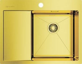 Мойка Omoikiri Akisame 65-LG-R нерж.сталь/светлое золото Арт. 4973084