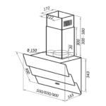 Вытяжка MAUNFELD Cascada Push 50 черный